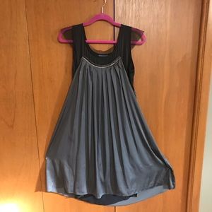 Gray silk dress